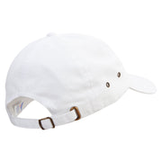 Stag Beetle Embroidered Normal Dyed Washed Caps - White OSFM