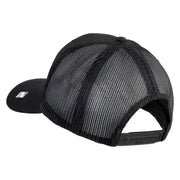 USAF Blue Letter Embroidered Solid Cotton Mesh Cap - Black OSFM