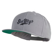 Baseball San Diego Embroidered Wool Blend Prostyle Snapback Cap - Silver OSFM