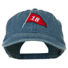 18th Hole Flag for Golf Embroidered Washed Cap