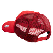 US Marine Corps Design Embroidered 6 Panel Structured Cotton Twill Mesh Cap Made in USA