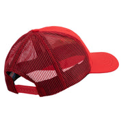 US Marine Corps Design Embroidered 6 Panel Structured Cotton Twill Mesh Cap Made in USA