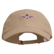 Stag Beetle Embroidered Normal Dyed Washed Caps - Khaki OSFM