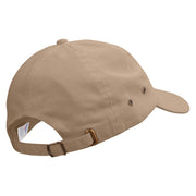 Stag Beetle Embroidered Normal Dyed Washed Caps - Khaki OSFM