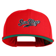 Baseball San Diego Embroidered Wool Blend Prostyle Snapback Cap - Red OSFM