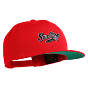 Baseball San Diego Embroidered Wool Blend Prostyle Snapback Cap - Red OSFM