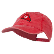 18th Hole Flag for Golf Embroidered Washed Cap