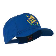 Wording of Have Faith Embroidered Cap