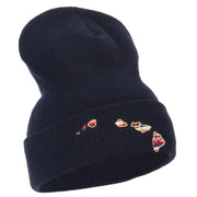 Hawaii Map State Flag Embroidered Long Beanie