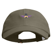 Stag Beetle Embroidered Normal Dyed Washed Caps - Olive OSFM
