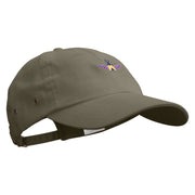 Stag Beetle Embroidered Normal Dyed Washed Caps - Olive OSFM