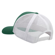 Licensed US Navy Veteran Flag Embroidered Contrast Trucker Cap - Evergreen-White OSFM