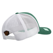 Licensed US Navy Veteran Flag Embroidered Contrast Trucker Cap - Evergreen-White OSFM