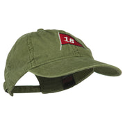 18th Hole Flag for Golf Embroidered Washed Cap