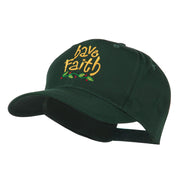 Wording of Have Faith Embroidered Cap