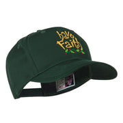 Wording of Have Faith Embroidered Cap