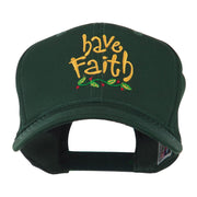 Wording of Have Faith Embroidered Cap