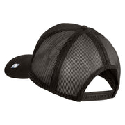 USAF Blue Letter Embroidered Solid Cotton Mesh Cap - Charcoal OSFM