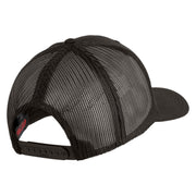 USAF Blue Letter Embroidered Solid Cotton Mesh Cap - Charcoal OSFM