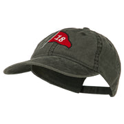 18th Hole Flag for Golf Embroidered Washed Cap