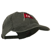 18th Hole Flag for Golf Embroidered Washed Cap