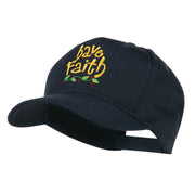 Wording of Have Faith Embroidered Cap