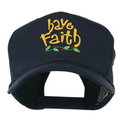 Wording of Have Faith Embroidered Cap