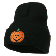 Halloween Jack o Lantern Embroidered Long Beanie