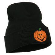 Halloween Jack o Lantern Embroidered Long Beanie