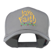 Wording of Have Faith Embroidered Cap