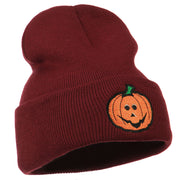 Halloween Jack o Lantern Embroidered Long Beanie