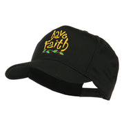 Wording of Have Faith Embroidered Cap