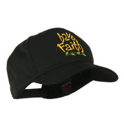 Wording of Have Faith Embroidered Cap