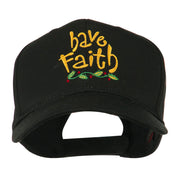 Wording of Have Faith Embroidered Cap