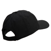 USMC Design Embroidered 6 Panel Unstructured Cotton Twill Cap Made in USA - Black OSFM