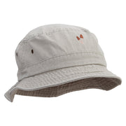 Cute Mushroom Icon Embroidered Washed Bucket Hats - Beige M-L