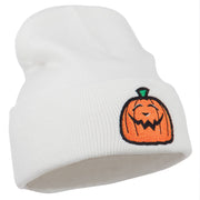 Halloween Goofy Jack o Lantern Embroidered Long Beanie