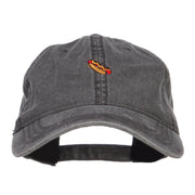 Mini Hot Dog Embroidered Washed Cap