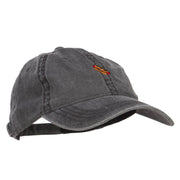 Mini Hot Dog Embroidered Washed Cap