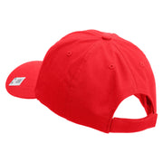 USMC Design Embroidered 6 Panel Unstructured Cotton Twill Cap Made in USA - Red OSFM