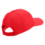 USMC Design Embroidered 6 Panel Unstructured Cotton Twill Cap Made in USA - Red OSFM