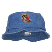 Hiking Shoes Patched Washed Bucket Hat