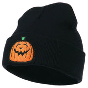 Halloween Goofy Jack o Lantern Embroidered Long Beanie