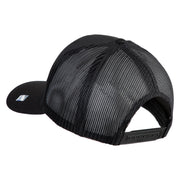 US Air Force with Wing Embroidered Solid Cotton Mesh Cap - Black OSFM