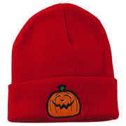 Halloween Goofy Jack o Lantern Embroidered Long Beanie