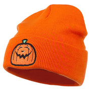 Halloween Goofy Jack o Lantern Embroidered Long Beanie