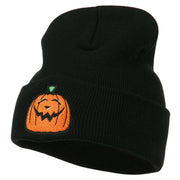 Halloween Goofy Jack o Lantern Embroidered Long Beanie