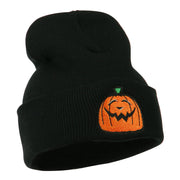 Halloween Goofy Jack o Lantern Embroidered Long Beanie