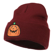 Halloween Goofy Jack o Lantern Embroidered Long Beanie