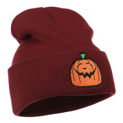 Halloween Goofy Jack o Lantern Embroidered Long Beanie